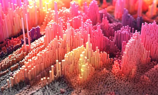 pink and orange sound waves